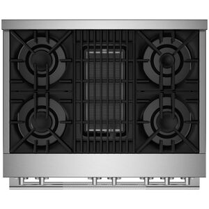 JennAir Rise Series 36 in. 5.1 cu. ft. Smart Convection Oven Freestanding Gas Range with 4 Sealed Burners & Grill - Stainless Steel, , hires
