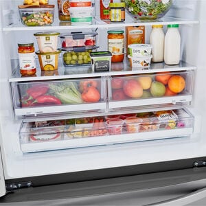 LG 36 in. 28.7 cu. ft. Smart French Door Refrigerator with Ice Maker - Stainless Steel, , hires