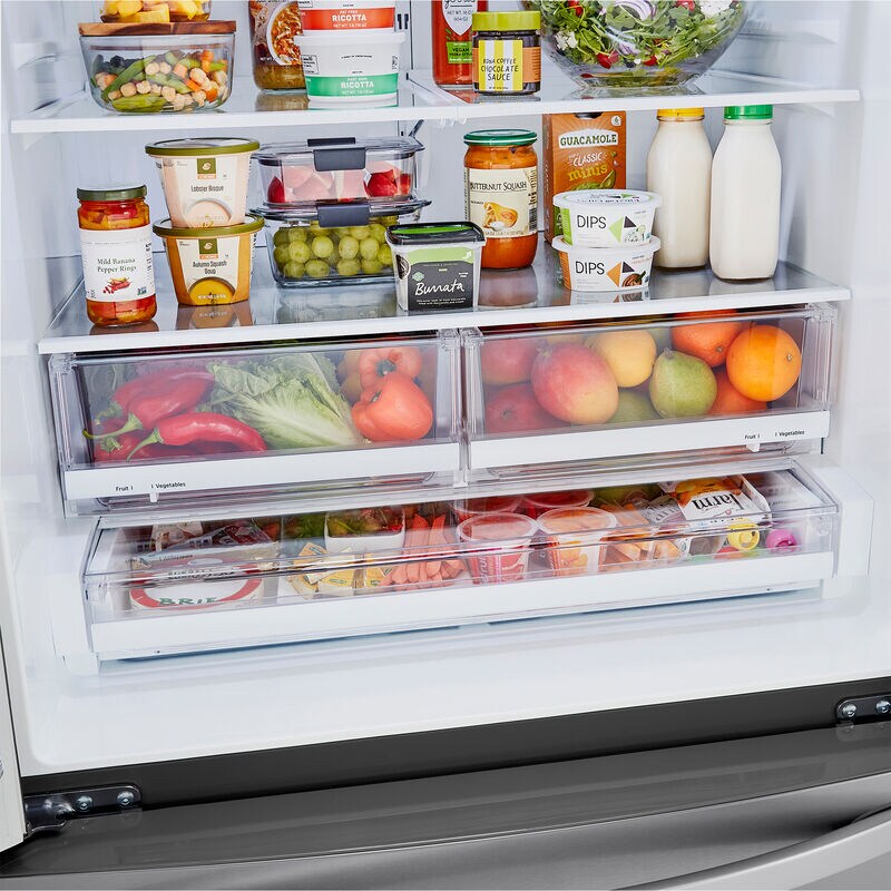 LG 36 in. 28.7 cu. ft. Smart French Door Refrigerator with Ice Maker - Stainless Steel, , hires