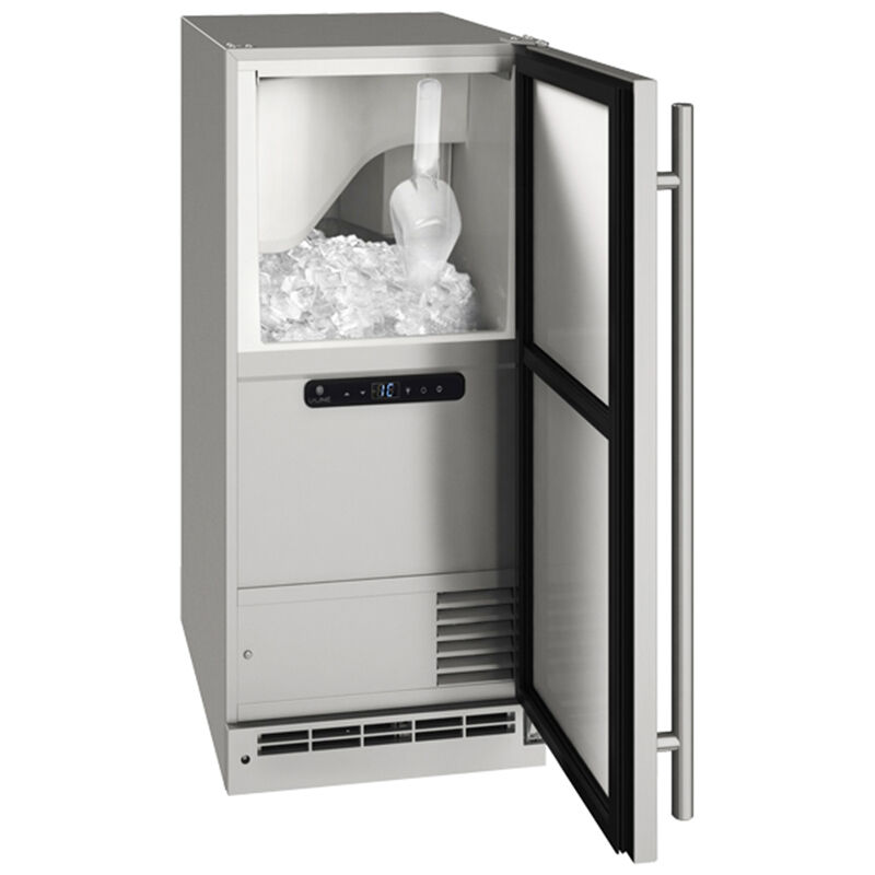 U-Line 15 in. Ice Maker with 25 Lbs. Ice Storage Capacity, Clear Ice Technology & Digital Touchpad Controls - Stainless Steel, , hires