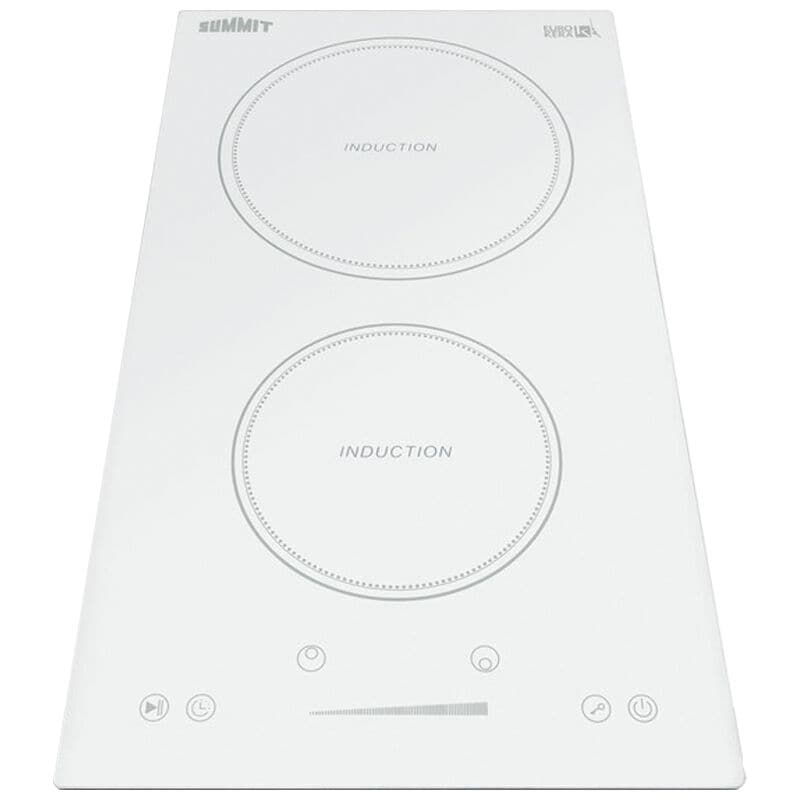 Summit 12 in. 2-Burner Induction Cooktop - White, , hires