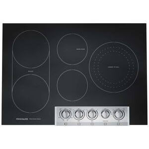 Frigidaire Professional 30 in. 5-Burner Electric Cooktop with Simmer Burner & Power Burner - Stainless Steel, , hires