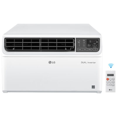 LG 8,000 BTU Smart Energy Star Window Air Conditioner with Dual Inverter, Sleep Mode & Remote Control - White | LW8022IVSM