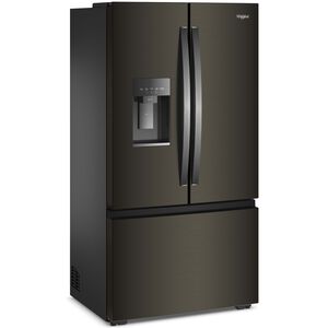 Whirlpool 36 in. 23.4 cu. ft. Smart Counter Depth French Door Refrigerator with Ice & Water Dispenser - Black Stainless, , hires