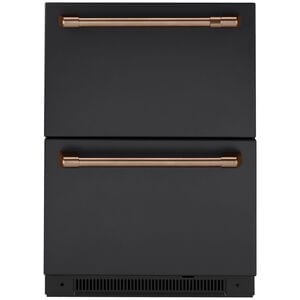 Cafe 24 in. 5.7 cu. ft. Double Refrigerator Drawers - Matte Black, Matte Black, hires