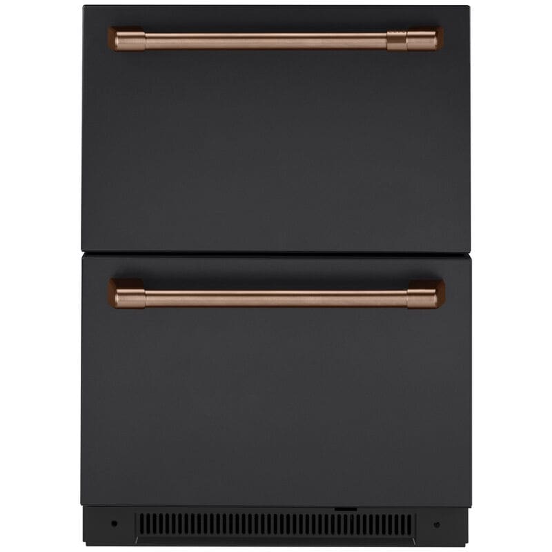Cafe 24 in. 5.7 cu. ft. Double Refrigerator Drawers - Matte Black, Matte Black, hires