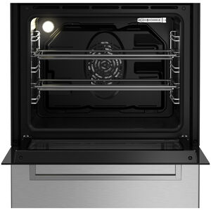 Beko 24 in. 2.5 cu. ft. True European Convection Electric Range with Smoothtop Burners - Stainless Steel, , hires
