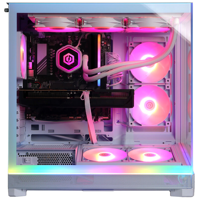 CyberPowerPC Gamer Supreme Desktop with AMD Ryzen 7 9850X3D, 4.7 GHz, 8-Core CPU, NVIDIA GeForce RTX 5070 Ti, 16GB VRAM GPU, 32 GB RAM, 2 TB SSD & Windows 11 Home - White, , hires
