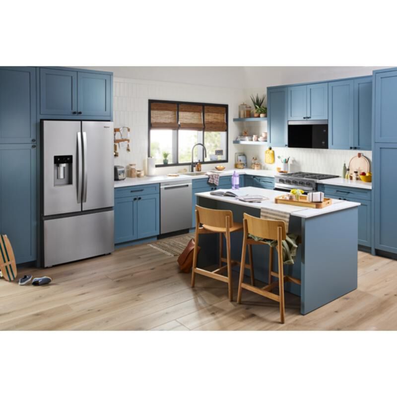 Whirlpool 36 in. 23.4 cu. ft. Smart Counter Depth French Door Refrigerator with Ice & Water Dispenser - Fingerprint Resistant Stainless Steel, , hires