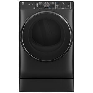GE 28 in. 7.8 cu. ft. Smart Stackable Gas Dryer with Sensor Dry, Sanitize & Steam Cycle - Carbon Graphite, Carbon Graphite, hires