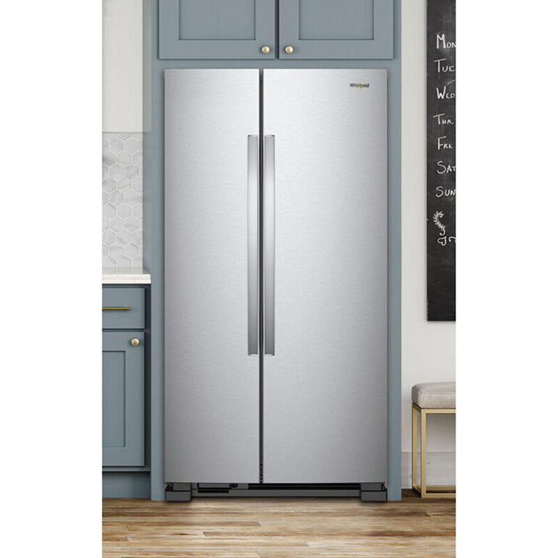 Whirlpool 36 in. 25.1 cu. ft. Side by Side Refrigerator - Monochromatic Stainless Steel, Monochromatic Stainless Steel, hires