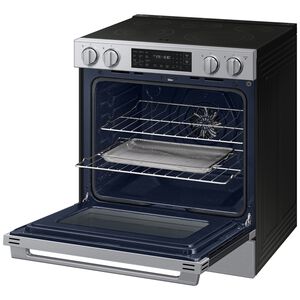 Samsung Bespoke 30 in. 6.3 cu. ft. Smart Air-Fry True European Convection Slide-In Electric Range with Radiant Burners - Stainless Steel, Stainless Steel, hires
