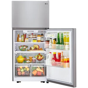 LG 30 in. 20.2 cu. ft. Top Freezer Refrigerator with Factory Installed Ice Maker -Stainless Steel, , hires