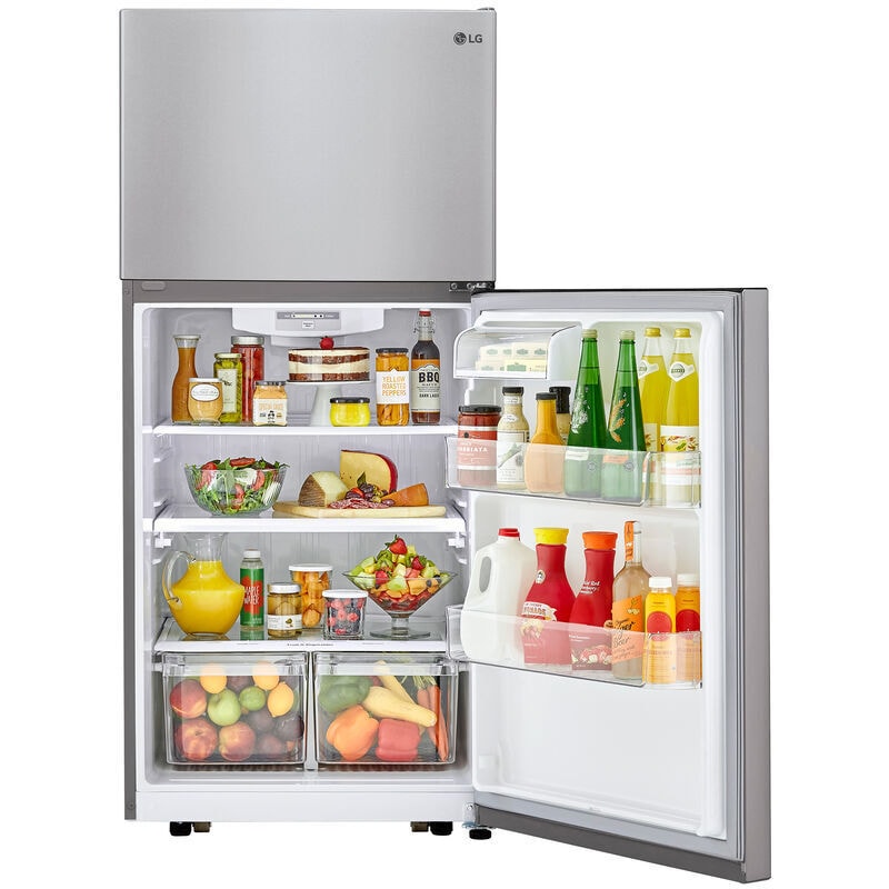 LG 30 in. 20.2 cu. ft. Top Freezer Refrigerator with Factory Installed Ice Maker -Stainless Steel, , hires