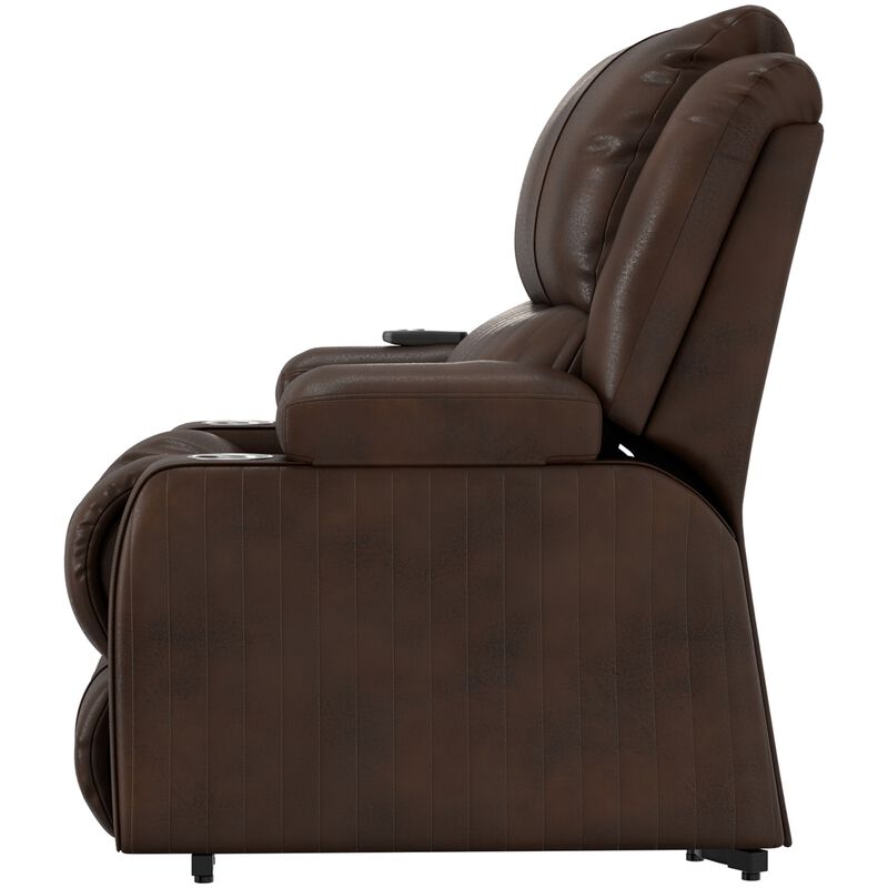 Catnapper Kirk Power Lift Lay Flat Recliner with Storage Arm & Dual Cupholders - Walnut, Walnut, hires