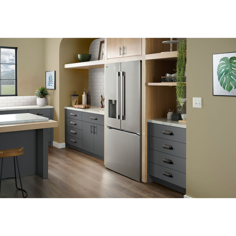 LG 36 in. 23.7 cu. ft. Smart Counter Depth French Door Refrigerator with Ice & Water Dispenser - Printproof Stainless Steel, , hires