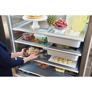 Sub-Zero 36 in. 22.7 cu. ft. Built-In Counter Depth Bottom Freezer Refrigerator with Ice Maker - Stainless Steel, , hires