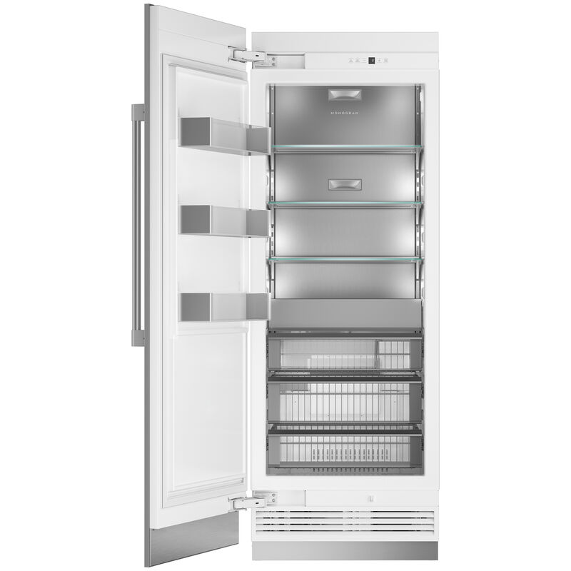 Monogram 30 in. 16.7 cu. ft. Built-in Smart Upright Freezer with Ice-Maker & Adjustable Shelves - Custom Panel Ready, , hires