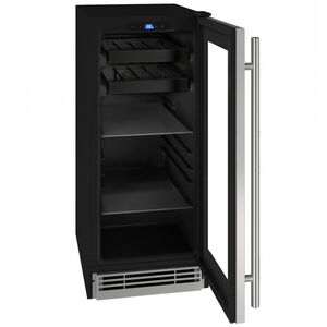 U-Line 1 Class Series 15 in. 2.9 cu. ft. Built-In/Freestanding Beverage Center with Adjustable Shelves & Digital Control - Stainless Steel, Stainless Steel, hires