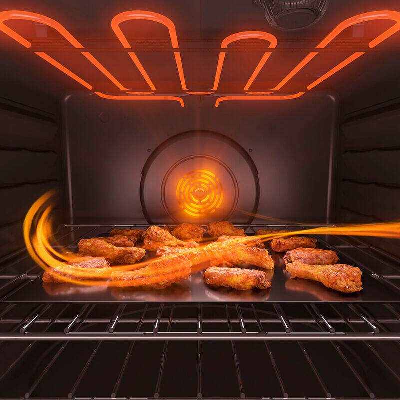 GE Profile 30 in. 5.3 cu. ft. Smart Air Fry True European Convection Slide-In Electric Range with 5 Induction Burners - Stainless Steel, , hires