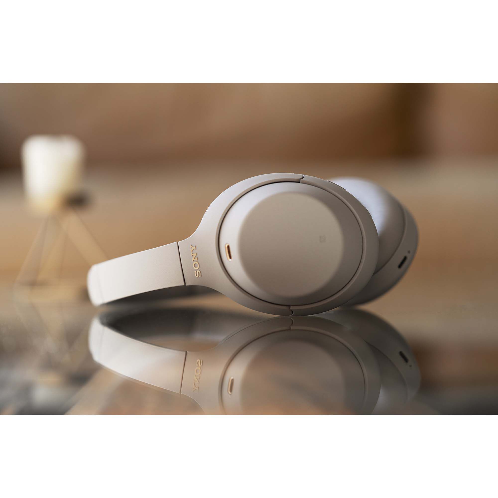 Sony   WHXM4 Wireless Noise Cancelling Over the Ear Headphones   Silver