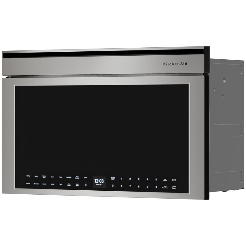 KitchenAid 30 in. 1.1 cu. ft. 950W Smart Built-In Microwave with Convection & Sensor Cooking - Stainless Steel with PrintShield Finish, , hires