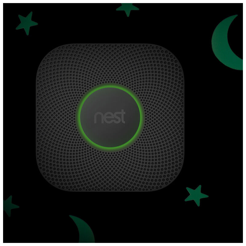Google Nest Protect Battery Operated Smoke and Carbon Monoxide Detector -  White