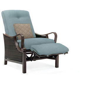 Hanover Ventura Patio Furniture Luxury Recliner - Ocean Blue, , hires