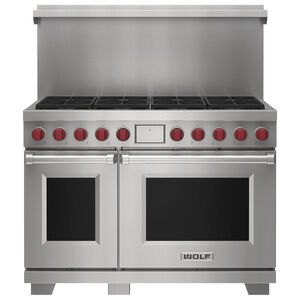 Wolf 20" Stainless Steel Riser with Shelf for 48" Dual Fuel Range, , hires