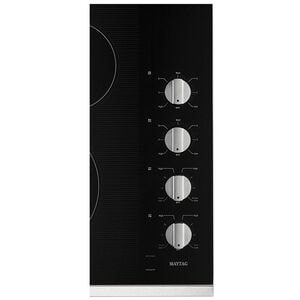 Maytag 30 in. 4-Burner Electric Cooktop with Power Burner, Reversible Grill & Griddle - Stainless Steel, , hires