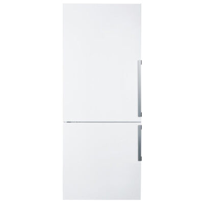 Summit Thin Line Series 28 in. 16.8 cu. ft. Counter Depth Bottom Freezer Refrigerator - White | FFBF281WLHD