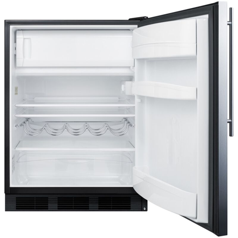Summit 24 in. 5.0 cu. ft. Right-Hinged Undercounter Refrigerator - Stainless Steel, , hires