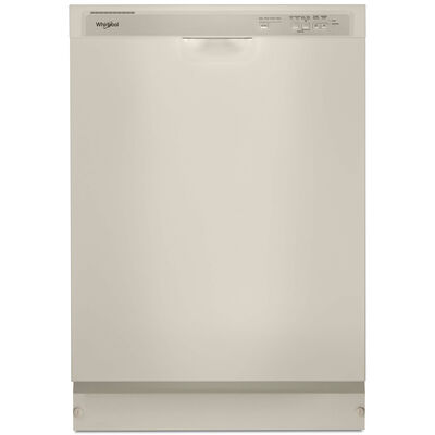 Whirlpool 24 in. Built-In Dishwasher with Front Control, 57 dBA Sound Level, 12 Place Setting, 4 Wash Cycles & Sanitize Cycle - Biscuit | WDF341PAPT
