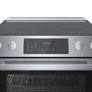 Bosch Benchmark 30 in. 4.6 cu. ft. True European Convection Slide-In Electric Range with Smoothtop Burners - Stainless Steel, , hires