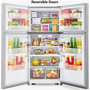 LG 30 in. 20.2 cu. ft. Top Freezer Refrigerator with Ice Maker -Stainless Steel, , hires
