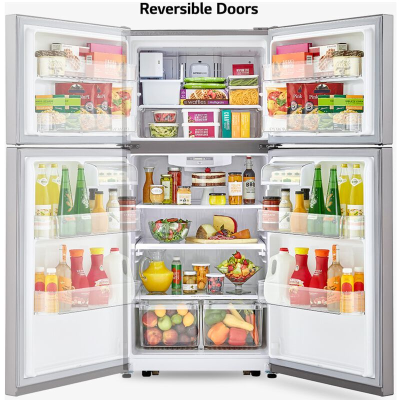 LG 30 in. 20.2 cu. ft. Top Freezer Refrigerator with Ice Maker -Stainless Steel, , hires