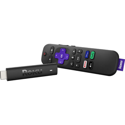 Roku Streaming Stick 4K | Streaming Device with Voice Remote and Long-Range Wi-Fi - Black | 3820R