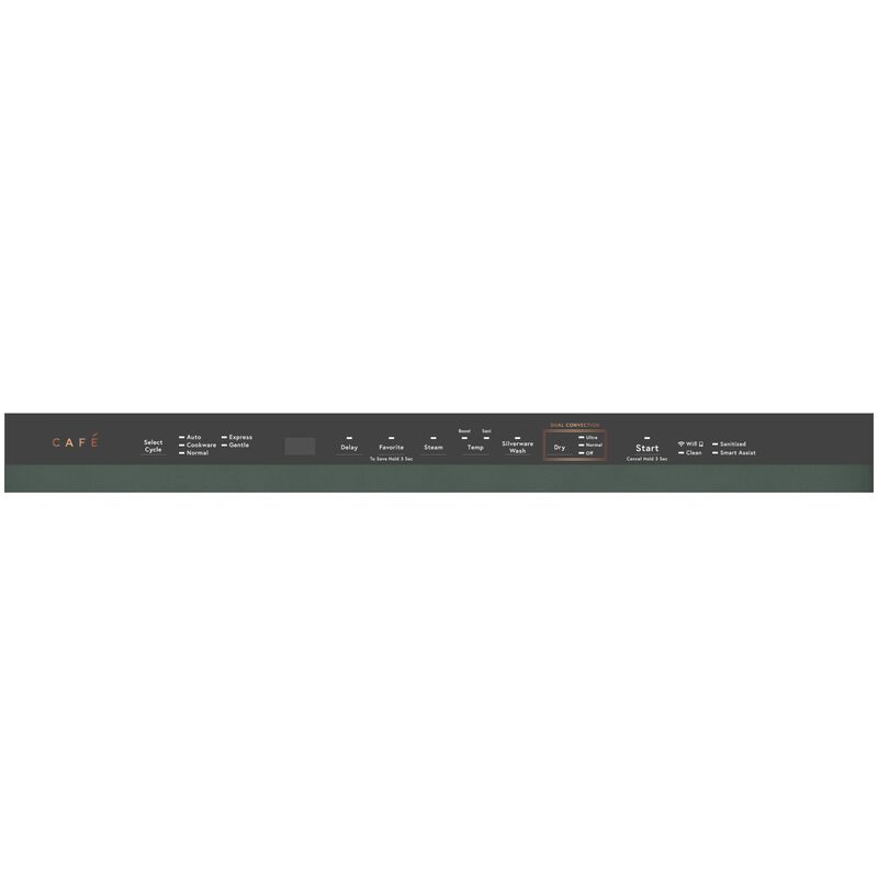 Cafe 24 in. Top Control Flush-Mount Smart Dishwasher with 44 dBA Sound Level, 3rd-Rack & Dual Convection Ultra Dry - Custom Panel Ready, , hires