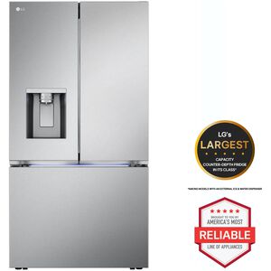 LG 36 in. 25.5 cu. ft. Smart Counter Depth French Door Refrigerator with External Ice & Water Dispenser, 4 types of Ice and Pocket Doors - PrintProof Stainless Steel, PrintProof Stainless Steel, hires