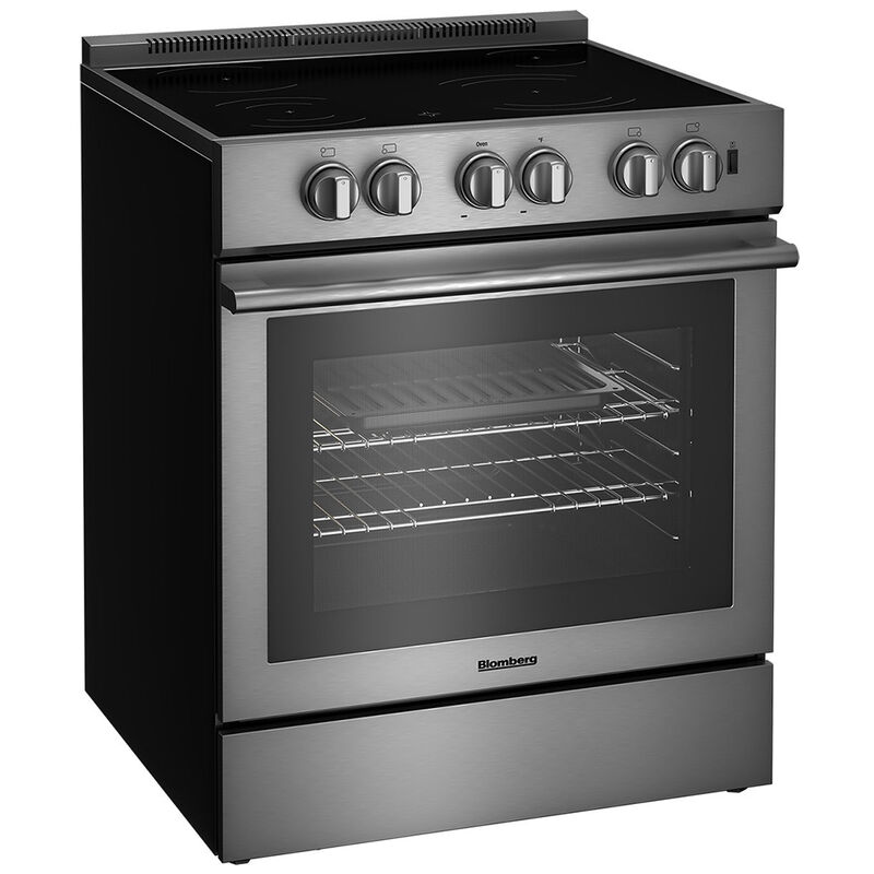 Blomberg 30 in. 5.7 cu. ft. True European Convection Slide-In Electric Range with 4 Induction Burners - Stainless Steel, , hires