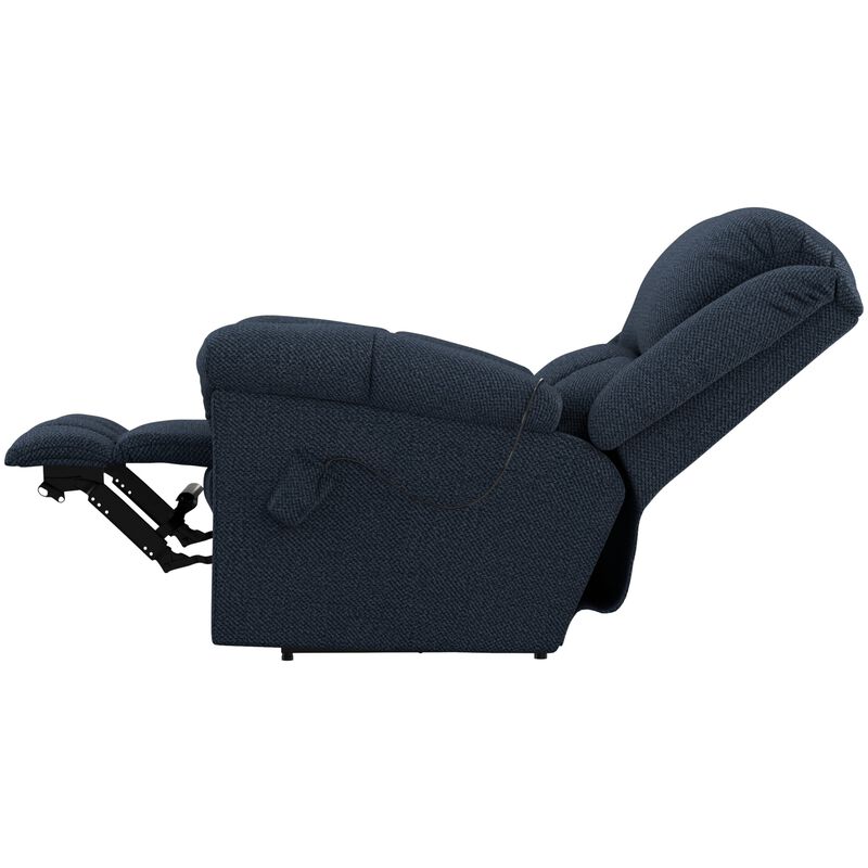 Catnapper Blarney Power Wall Hugger Recliner with Heat & Massage - Navy, Navy, hires