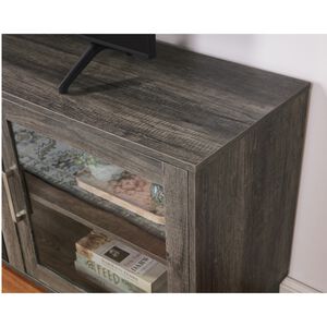 Lilola Summit 70"W Gray Walnut Finish TV Stand Console with Fireplace and Heater, , hires