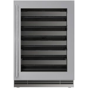 U-Line The Home Collection 24 in. Outdoor Undercounter Wine Cooler with Metal Racks, Single Temperature Zone & 42 Bottle Capacity - Stainless Steel, , hires