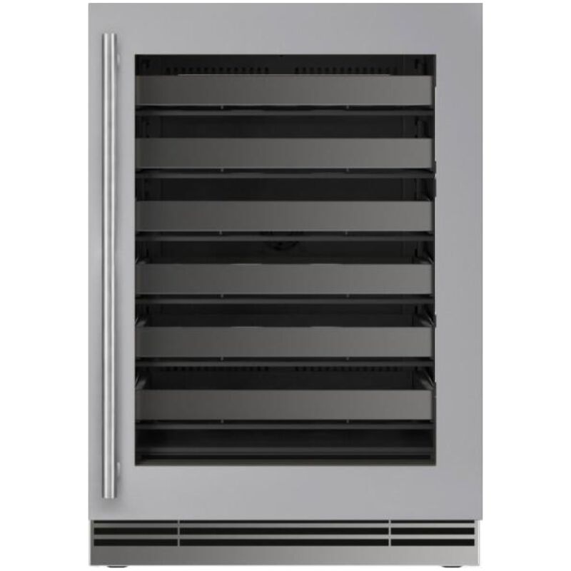 U-Line The Home Collection 24 in. Outdoor Undercounter Wine Cooler with Metal Racks, Single Temperature Zone & 42 Bottle Capacity - Stainless Steel, , hires