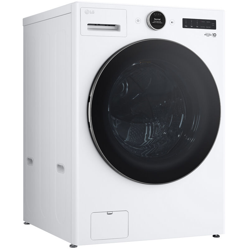 LG 27 in. 4.5 cu. ft. Smart Stackable Front Load Washer with AI DD Built-In Intelligence, TurboWash 360 Technology, Allergiene, Sanitize & Steam Wash Cycle - White, , hires