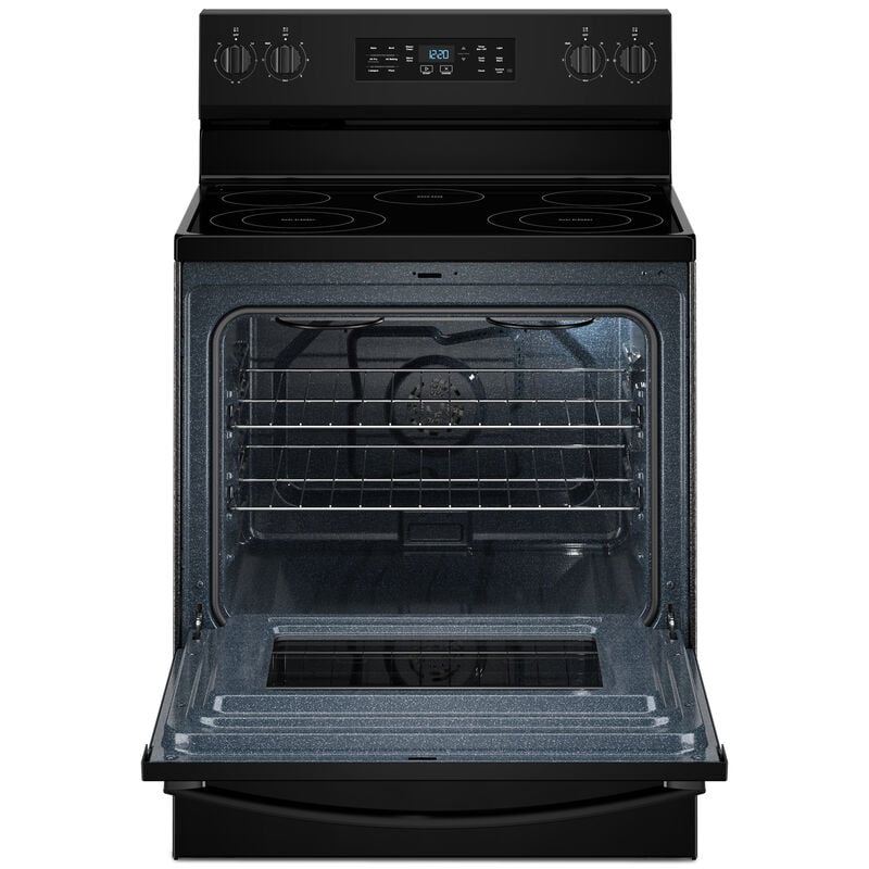 Whirlpool 30 in. 5.3 cu. ft. Air-Fry Standard Convection Electric Range with Radiant Burners - Black, , hires