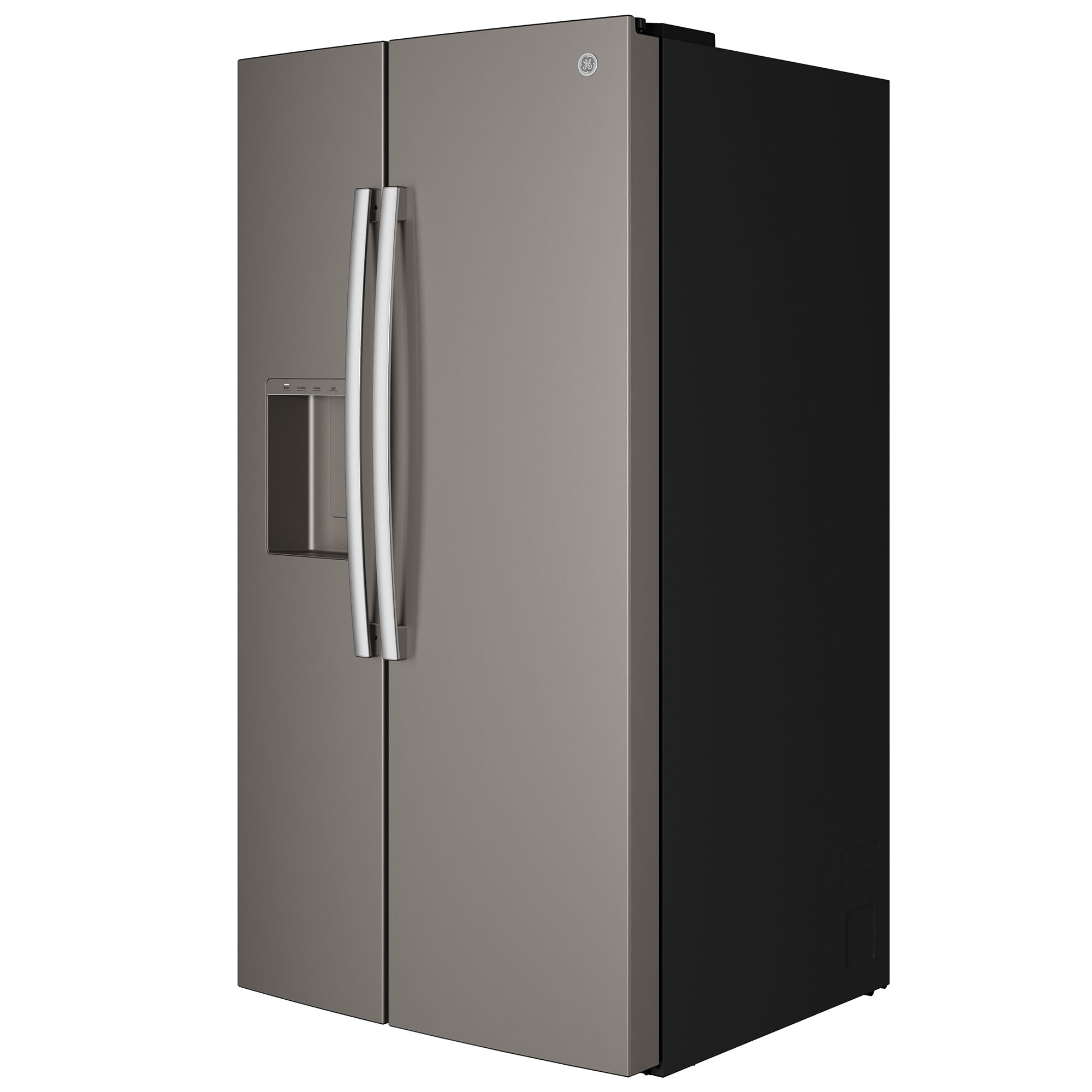 skygrayページです☆ GE 36 in. 27.9 cu. ft. Side-by-Side Refrigerator with Ice & Water
