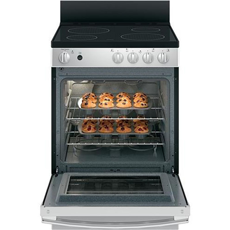 GE 24 in. 2.9 cu. ft. Electric Range with Smoothtop Burners - Stainless Steel, , hires