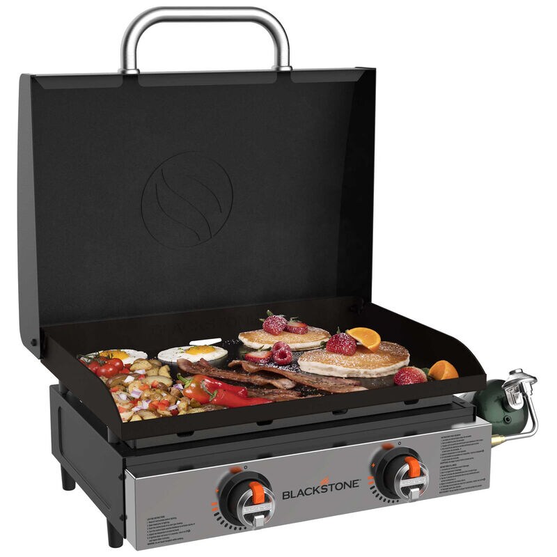 Blackstone 22 in. 2-Burner Liquid Propane Gas Flat Top Griddle with 361 sq. in. Cooking Surface - Black, , hires