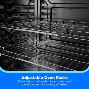 Midea 30 in. 6.1 cu. ft. Gas Range with 4 Sealed Burners - Black, Black, hires